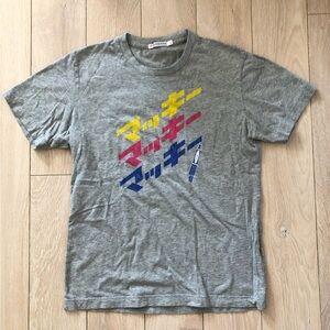 Uniqlo UT Macky Pen Zebra Japanese Stationary Brand T Shirt in Grey Size S